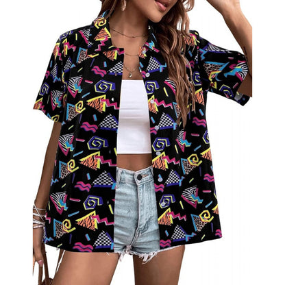 Fashion Personality Women's Floral 3D Printed Shirt