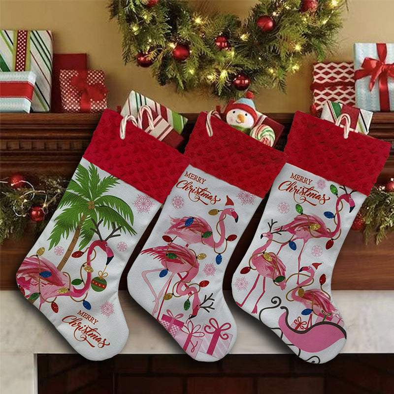 Flamingo Christmas Stockings Holiday Decoration Pendant
