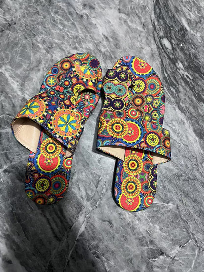Plus Size Ethnic Style Slippers Women's Roman Style