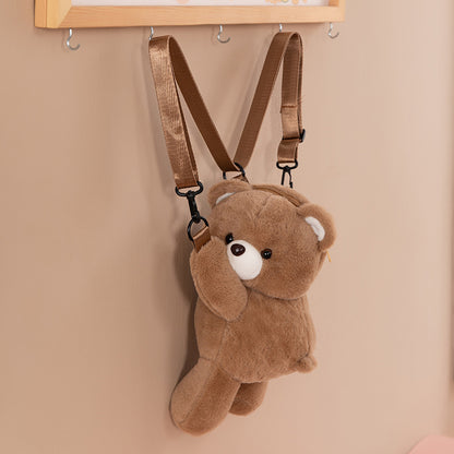 Cartoon Bear Lying Bag Plush Doll Crossbody Bag